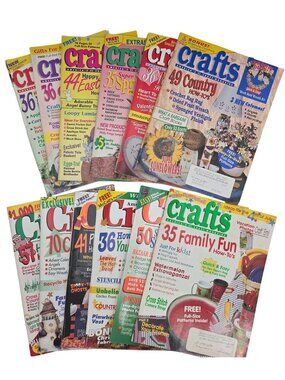 Crafts Magazine Collection Lot Of 12 Issues Full-Size Patterns & Projects 1995